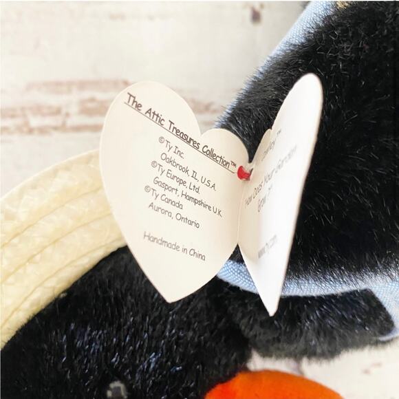 TY BEANIE BABY Cawley Crow Stuffed Toy Plush 8" - Picture 4 of 4